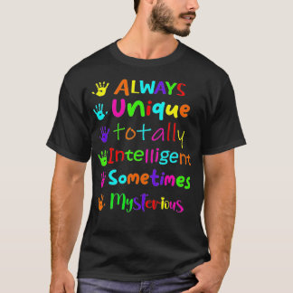 Autism Awareness Support Autistic Kids for Mum Dad T-Shirt