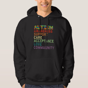 Autism Awareness Support Care Acceptance 1 Hoodie