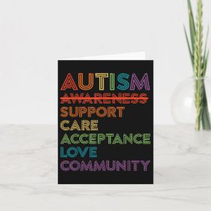 Autism Awareness Support Care Acceptance Ally Gift Card