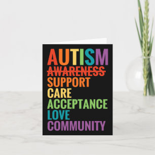 Autism Awareness Support Care Acceptance Ally Gift Card