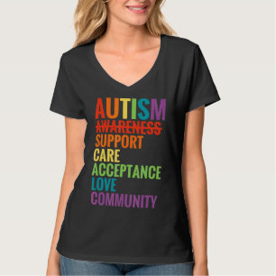 Autism Awareness Support Care Acceptance Ally T-Shirt