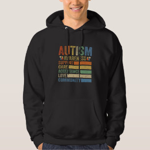 Autism Awareness Support Care Acceptance for women Hoodie