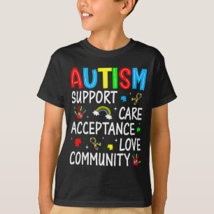 Autism Awareness Support Care Love Autistic Men T-Shirt