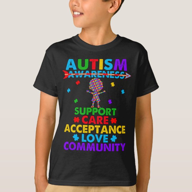 Autism Awareness Support Care T-Shirt (Front)