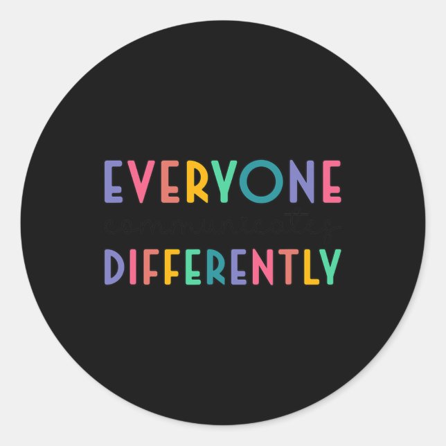 Autism Awareness Support  Classic Round Sticker (Front)