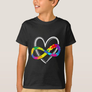Autism Awareness Support Infinity Heart Love Puzzl T-Shirt