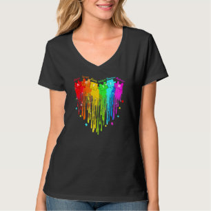 Autism Awareness Support Rainbow Autism Puzzle Hea T-Shirt