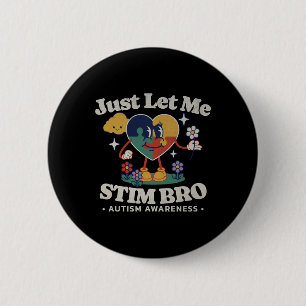 Autism Awareness Supportive Stimming Cute Butterfl 6 Cm Round Badge