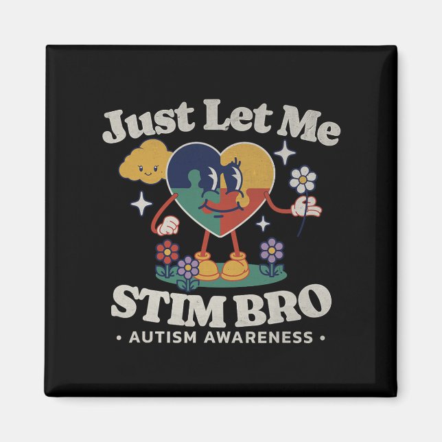 Autism Awareness Supportive Stimming Cute Butterfl Magnet (Front)