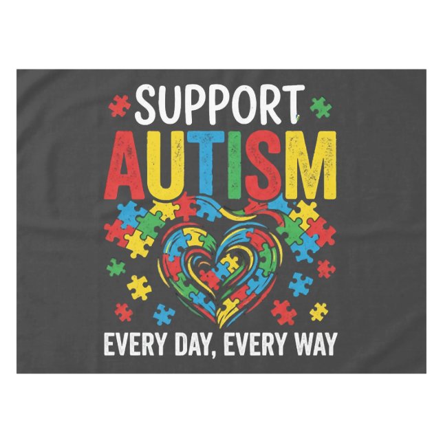 Autism awareness tablecloth (Front (Horizontal))