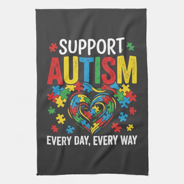 Autism awareness tea towel (Vertical)