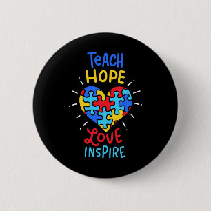Autism Awareness Teacher  6 Cm Round Badge