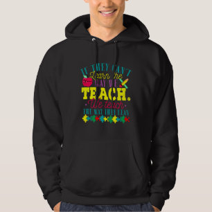 Autism Awareness Teacher Autistic Teach Learn Gif Hoodie