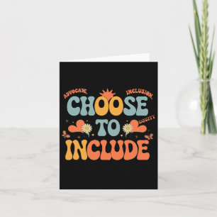 Autism Awareness Teacher - Choose To Include Card