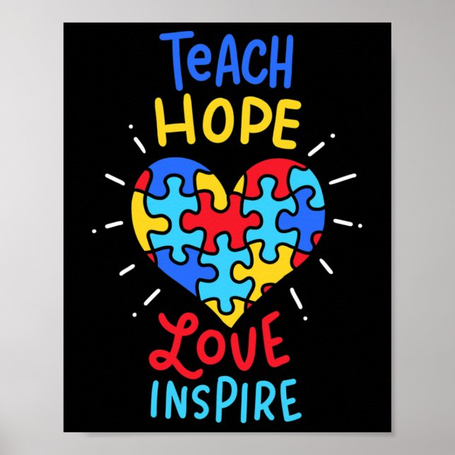 Autism Awareness Teacher  Poster (Front)