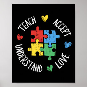 Autism Awareness Teacher Sped Teach Accept Underst Poster