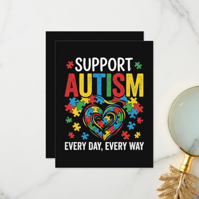 Autism awareness thank you card (Front/Back In Situ)