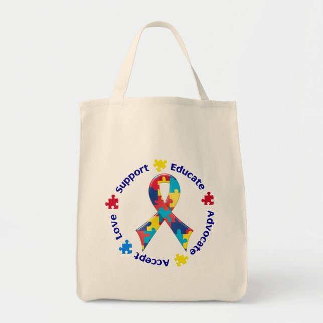 Autism Awareness Tote Bag (Front)