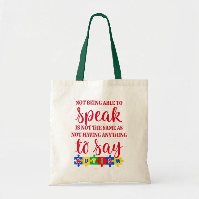 Autism Awareness Tote Bag (Front)