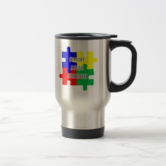 Autism Awareness travel mugs (Right)