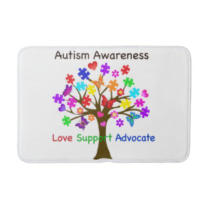Autism Awareness Tree Bath Mat