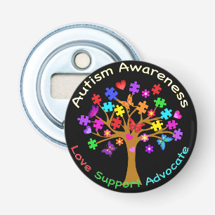 Autism Awareness Tree Bottle Opener