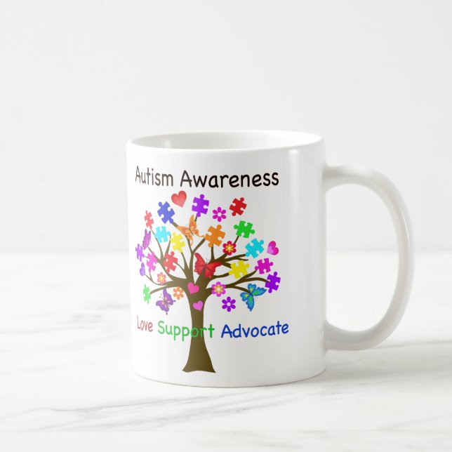 Autism Awareness Tree Coffee Mug (Right)