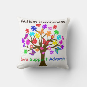 Autism Awareness Tree Cushion