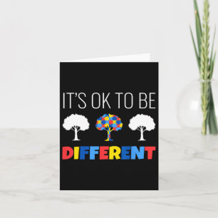 Autism Awareness Tree It’s Ok To Be Different Card