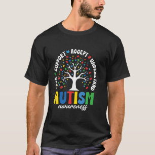 Autism Awareness Tree Men Women kids Autism Sunflo T-Shirt