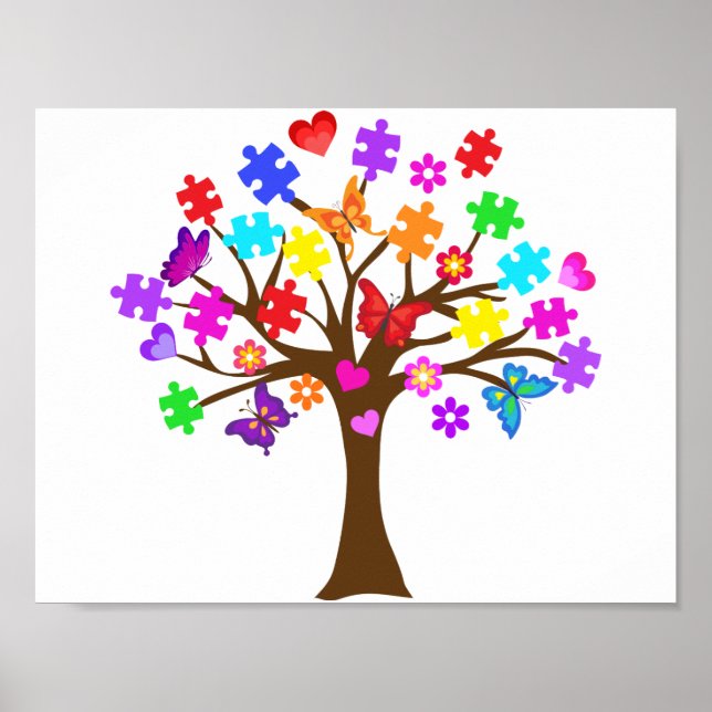 Autism Awareness Tree Poster (Front)