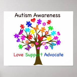 Autism Awareness Tree Poster