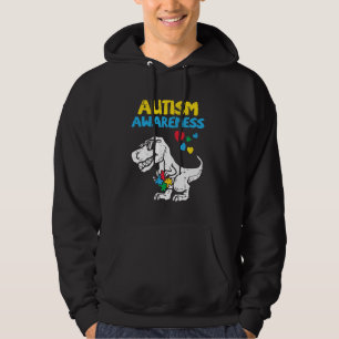 Autism Awareness Trex Dino Cute Dinosaur Toddler B Hoodie