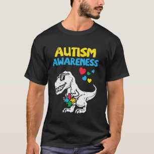 Autism Awareness Trex Dino Cute Dinosaur Toddler B T-Shirt