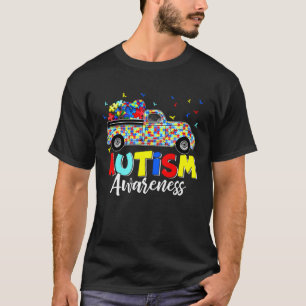 Autism Awareness Truck Men Boys Kids Autism Awaren T-Shirt