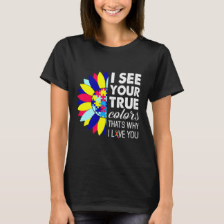 Autism Awareness True Colours Autism Puzzle T-Shirt
