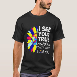 Autism Awareness True Colours Autism Puzzle T-Shirt