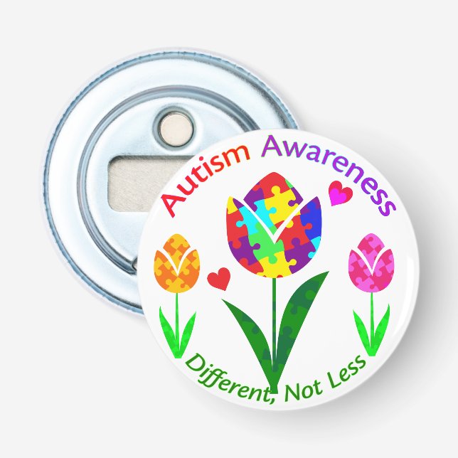 Autism Awareness Tulip Bottle Opener (Front)