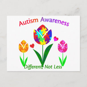 Autism Awareness Tulip Postcard