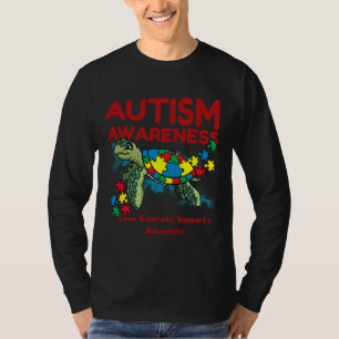 Autism Awareness Turtle Puzzle Mum Kids Teacher Lo T-Shirt