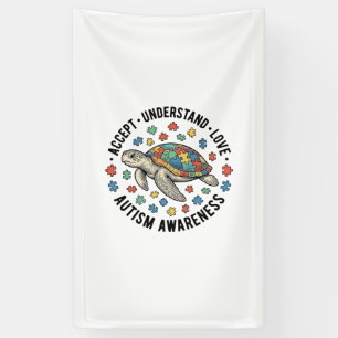 Autism Awareness Turtle Puzzle Vector Design_1 Banner