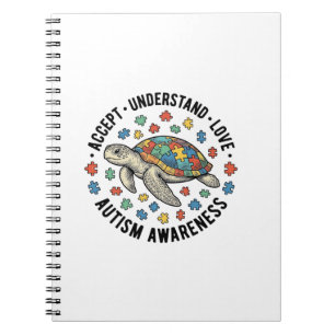 Autism Awareness Turtle Puzzle Vector Design_1 Notebook