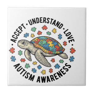 Autism Awareness Turtle Puzzle Vector Design_1 Tile