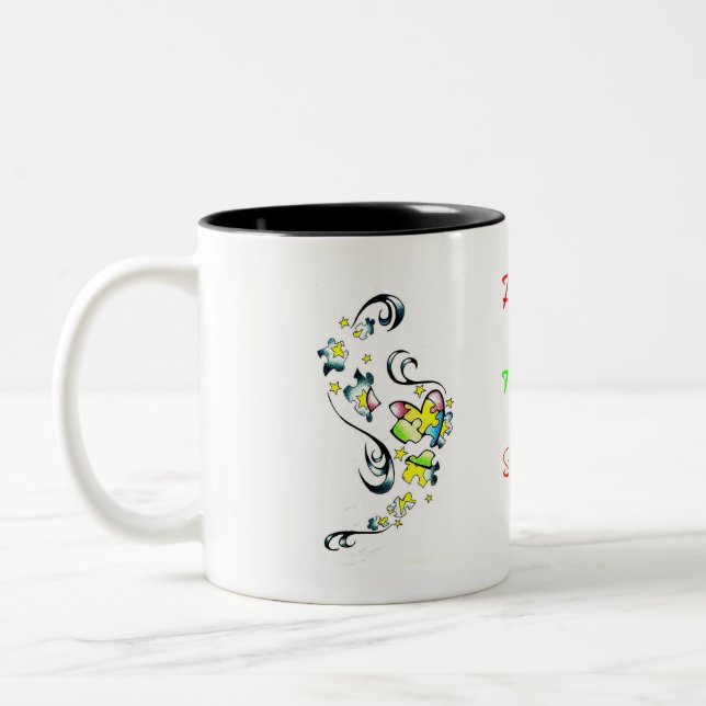 Autism Awareness Two-Tone Coffee Mug (Left)