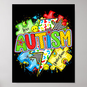 Autism Awareness Understand Love Autistic Teacher Poster