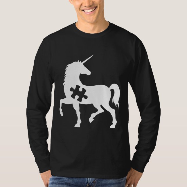 Autism Awareness Unicorn Autism Awareness Day Slim T-Shirt (Front)