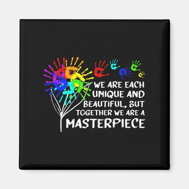 Autism Awareness Unique Masterpiece Cool Parents K Magnet (Front)