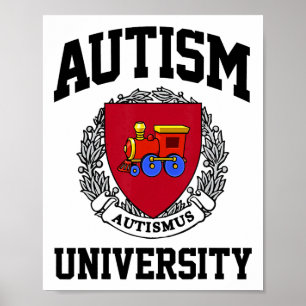 Autism Awareness University Puzzle Pieces Support Poster