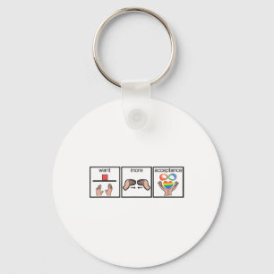 Autism Awareness Want More Acceptance  Key Ring