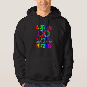 Autism Awareness We Are Not Puzzles Acceptance Not Hoodie